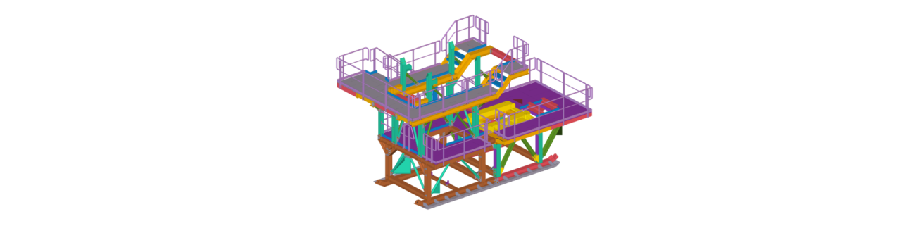 Steel frame of mobile stone crusher