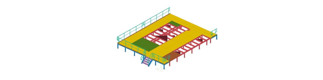 Steel platform of the elctrical switchboards